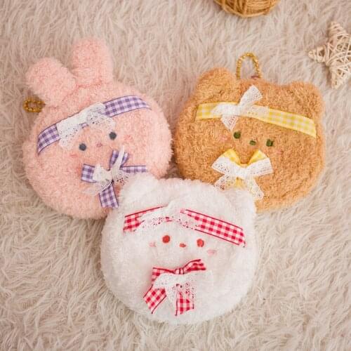Plush Cartoon Coin Purse Cat Rabbit Bear Money Bag Girl Cute Soft Mini Women Wallet Card Case Holder Kids Gift Storage Bag