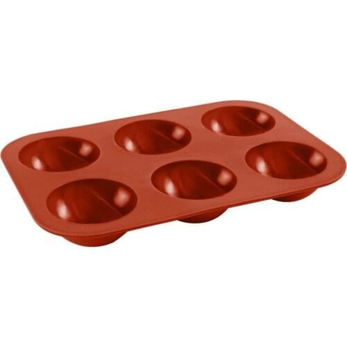 Useful Cake Mold 6 Cavity Pumpkin Shaped Multi-purpose Silicone Non-stick DIY Pastry Decorating Tools Dessert Mold for Kitchen