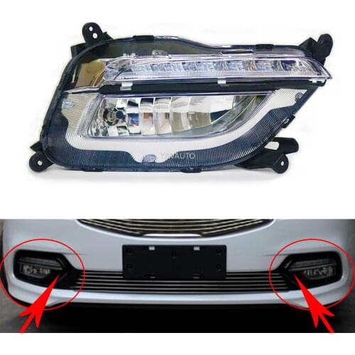 Fog Lights Assembly For Kia K4 2014 2015 2016 Fog Lamp Driving Car Front Bumper Grille Signal Lamp