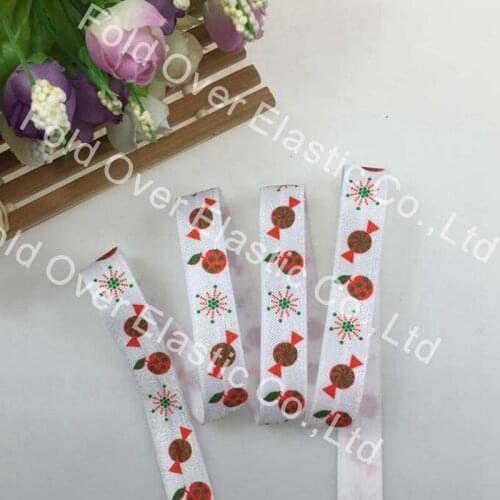 Christmas candy, 5/8 inch headband, free shipping, heat transfer,Hair Ties FOE Girl DIY Accessories 100yards/lot