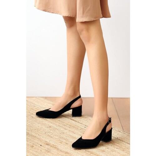 Pink Potin Heels Shoes 001-660-21SiyahSüet