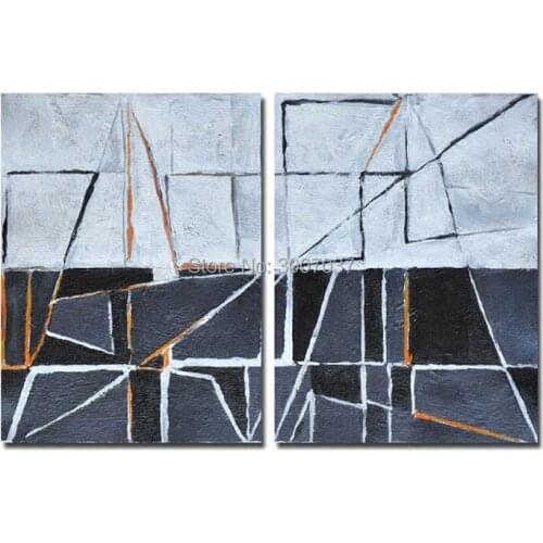 Handmade high quality thick knife abstract oil painting Black White Orange abstract on Canvas Painting Decor Oil Painting art