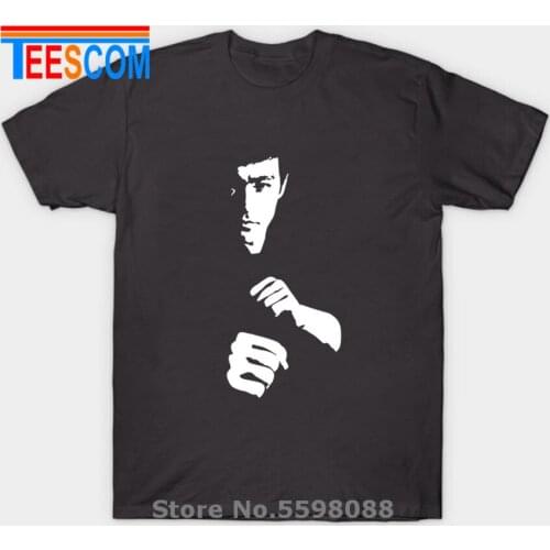 Kung fu superstar Lee Cotton T Shirts Summer Bruce The Dragon Design T Shirts Popular Customized Printed Tops Fashion Funny Tees
