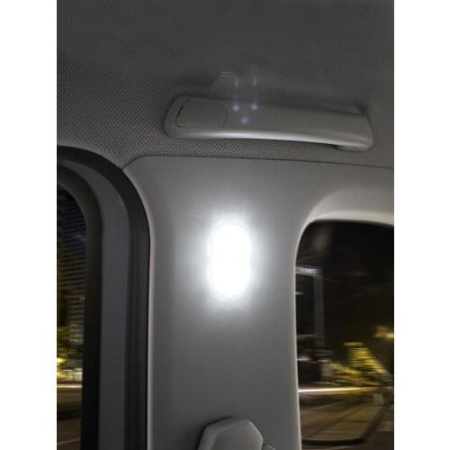 Led Car Interior Light with Battery Roof Ceiling Reading Lamp Mini USB Charging Car Lighting Accessories