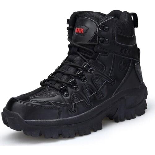 High top Army Desert tactical boots Outdoor Men anti-skid Wear resistant lace-up Hiking shoes camping climbing hunting sneakers