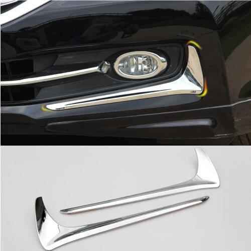 High-quality front fog lamp frame Fog lamp eyebrow Lower grille trim For Honda Nine-generation Accord 2014 2015 Car Accessories