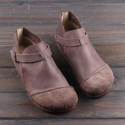 Womens Shoes Ankle Boots Round toe Slip on Woman Ankle Boots 2020 Womens Autumn Shoes Female Footwear