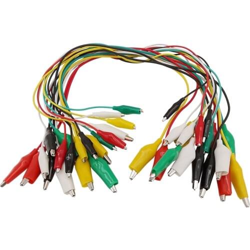 10Pcs Alligator Clips 50CM Electrical DIY Test Lead Alligator Double-ended Crocodile Roach Clip Test Jumper Wire 27mm 35mm 45mm