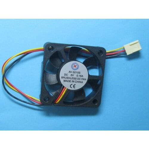 2 Pcs Brushless DC Cooling Fan 5V 5010S 7 Blades 50x50x10mm 3pin Sleeve-bearing