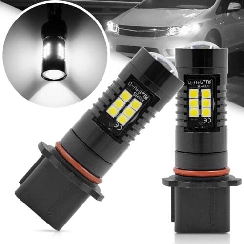 2pcs Xenon White P13W 21-SMD LED Bulbs for Audi A4 Q5 for Toyota Highlander for Mazda CX-5 For Camaro Daytime Running Light DRL