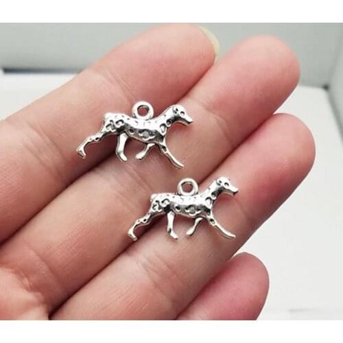 30pcs/lot--13x25mm, dog chams,Antique silver plated dog charms,DIY supplies,Jewelry accessories