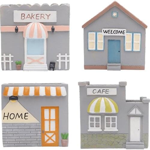 Garden 3D Mediterranean House Sculpture Vase Plant Pot Outdoor Planter Pot Art Flower Pot