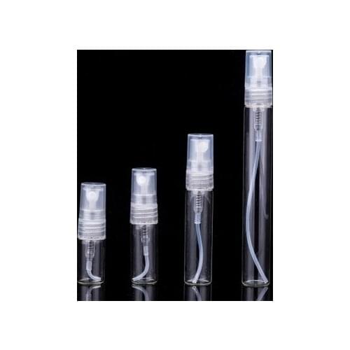 50pcs/lot 2ml 3ml 5ml Mini Glass Spray Perfume Bottle Refillable Oil Bottles Atomizer Mini Protable Cosmetics Container