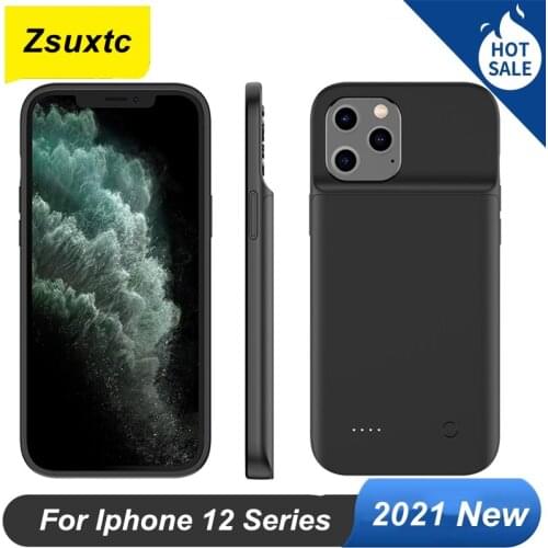 Araceli 2020 6800 Mah For iphone 12 Mini 12 Pro 12 Max Pro Max Battery Case Silicone Material Power Bank Battery Charger Case