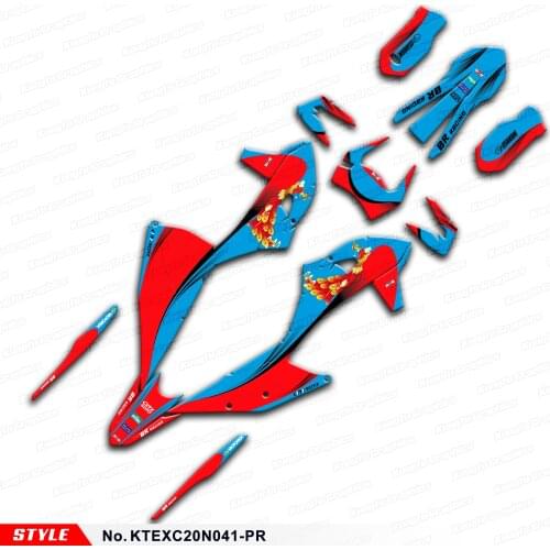 Aftermarket Stickers for EXC EXC-F XC-W XCF-W 150 300 500 SX SXF XC-F 125 250 350 450 2019 to 2022, Style No.KTEXC20N041-PR
