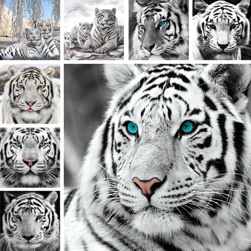 Diamond Painting Full Square Diamond Embroidery Cross Stitch Home Decoration Painting Animal Painting Mosaic Picture Tiger Gift