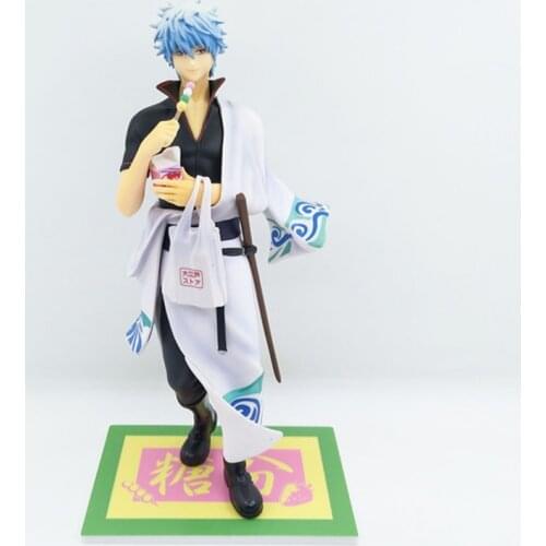 Anime GINTAMA Silver Soul Sakata Gintoki Amatou Ver. PVC Action Figure Collectible Model Toys Doll 23cm