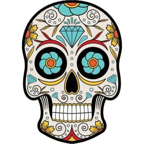 13cm *9cm Personality Car Stickers Accessories DAY OF THE DEAD Motorcycle Cover Scratches Waterproof PVC