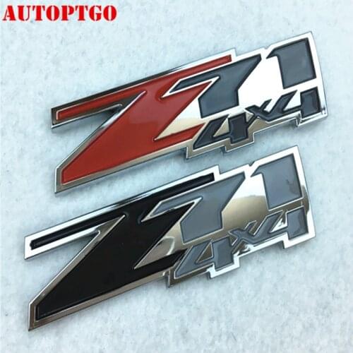 Car Side Trunk 3D Z71 4X4 Emblem Nameplate Badge Trim Decals Sticker For Chevy Tahoe Colorado Silvado Suburban Xtreme GMC Sierra