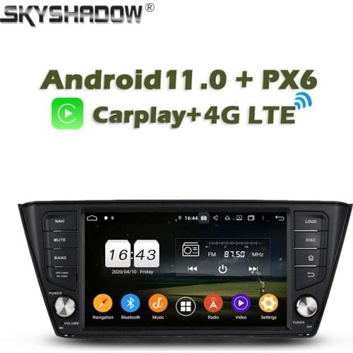 Carplay PX6 Car DVD Player DSP Android 10 4G RAM + 64GB GPS RDS Auto Radio wifi Bluetooth 5.0 for VW Skoda Fabia 2015 2016 2017