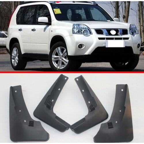 Set Molded Car Mud Flaps For Nissan X-Trail T31 2008 2009 2010 2011 2012 2013 Xtrail Splash Guards Mud Flap Mudguards Fender
