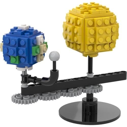 Moc MIni Idea Earth Building Blocks 4477 Earth Moon and Sun Model WORLD DIY Mini Planet Globe Bricks Assembly Toys For Kids Gift