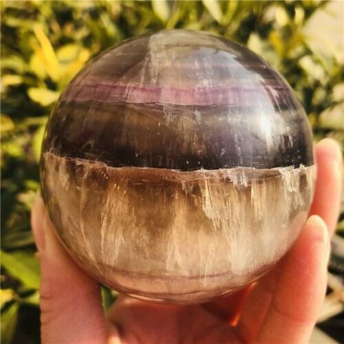 70mm NATURAL Fluorite quartz crystal sphere ball healing