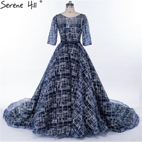 Fashion Luxury Ball Gown 2020 Evening Dress Full Crystal Tulle Formal Long Evening Dress 2020 Real Photo LA6375