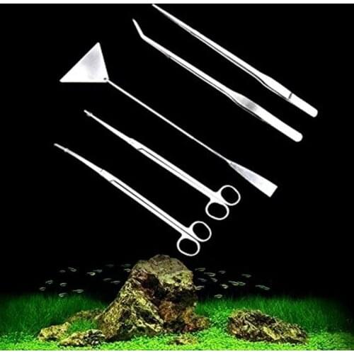 Aquarium Live Plant Fish Tank Tools Set Scissors Tweezers Gravel Leveler Aquarium Glass Cleaner Fish Tank Cleaner