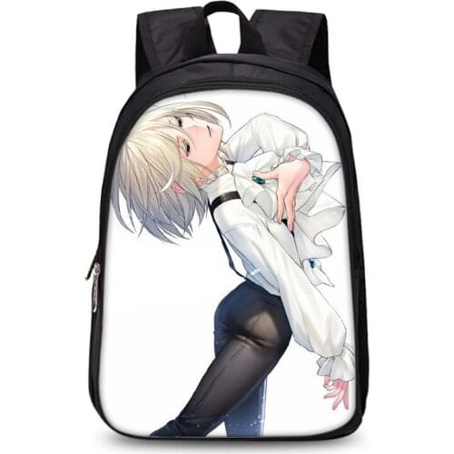 Anime Yuri On Ice Nylon Backpack Customized Kid School Bags Small Printing Laptop Computer Rucksack Waterproof Kawaii Travel Bag
