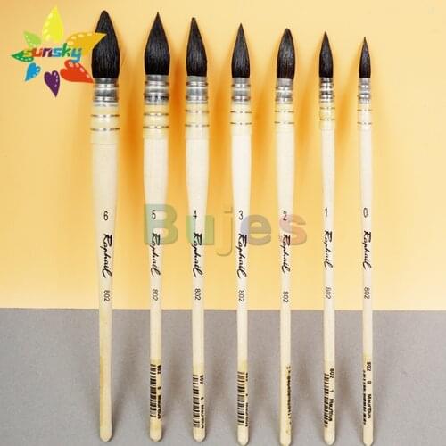 Original France Raphael 802 Mixed squirrel hair Watercolor brush French style Mop brush Gouache brush Professional Art supplies