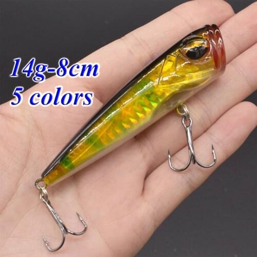 Popper Fishing Lures Wobbler Fish Bait Artificial Hard Fish Lures Freshwater Saltwater Fishing Lures Tackle