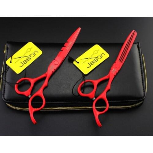 318# 6'' Brand Jason TOP GRADE Hairdressing Scissors JP 440C Professional Barbers Cutting Scissors Thinning Shears Hair Scissors