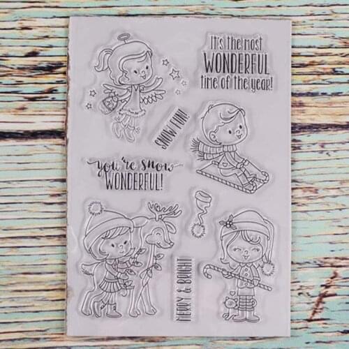 Most wonderful in the year transparent clear stamp for DIY Scrapbooking/Card Making/Kids Christmas Fun Decoration Supplies