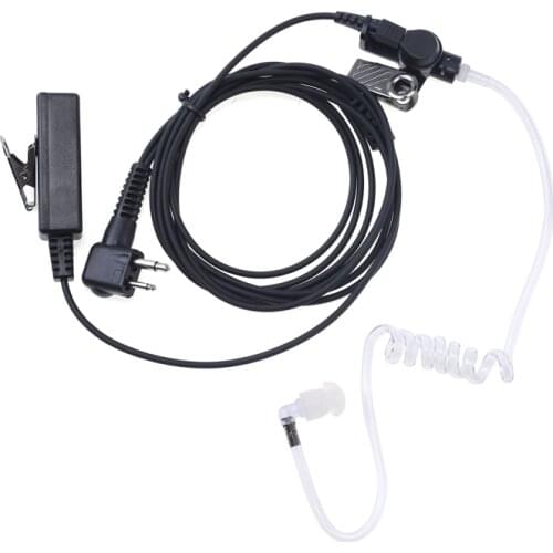 Covert Acoustic Tube Earpiece Headset 2 Pin For Motorola Radio GP68 DP1400 DEP450 CP040CP180 XTN446 BPR40 EP350 MP300 CP200 P080