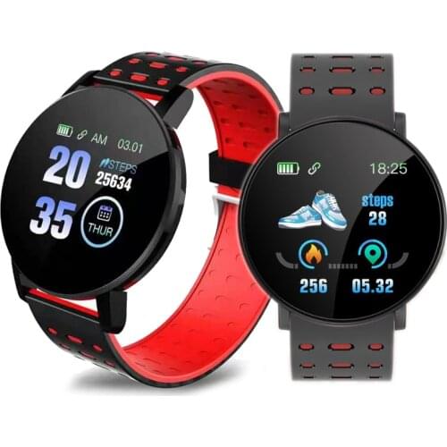 119 Plus Wristband Heart Rate Smart Watch Man Smart Bracelet Sports Smart Band Waterproof Smartwatch Android With Alarm Clock
