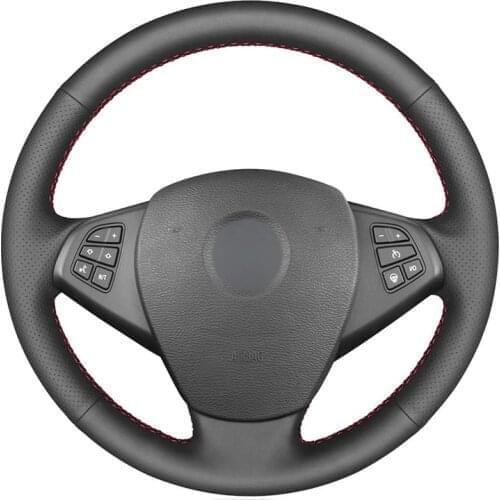 Hand-stitched Black PU Faux Leather Custom Car Steering Wheel Cover for BMW X3 E83 2005 2006 2007 2008 2009 2010