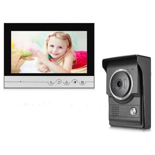 XINSILU 9" Video Door Phone Touch Key LCD Color Monitor Night Version Intercom Doorbell Home Security Video System 1V1