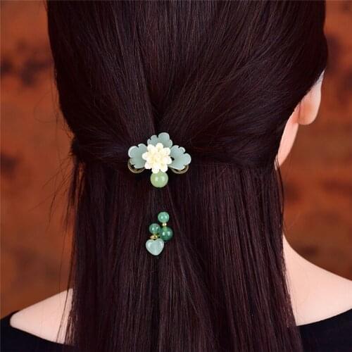 1pcs Ethnic Style Retro Hair Band Flower Tassel Hair Ring Hair Rope Daily Headdress Cosplay Prop Decor Women Girl Gift