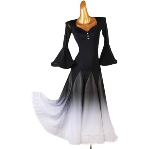 Ballroom Dresses Women Designer Clothes Long Sleeve Flamenco Dresses Stage Costume Tango Dance Outfits Waltz Dancewear JL2638
