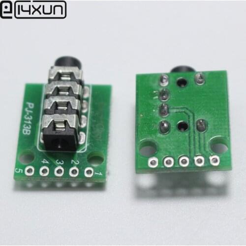 1pcs 3.5mm Stereo Headset Plug jack 4 pole 3.5 Audio Plugs Adaptor Connector with PCB Board for Earphone Maintenance