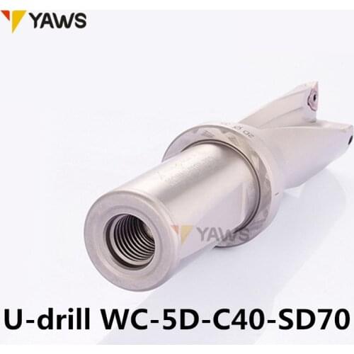 1PCS U-drill WC-5D-C40-SD70 drilling 70 MM insert indexable dril use insert WCMT08