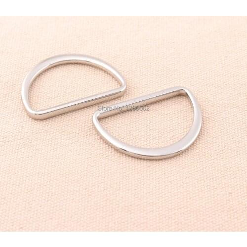 10pcs/lot Top Quality Metal Dee Ring adjustable buckles D ring for bag Belt Garment accessories