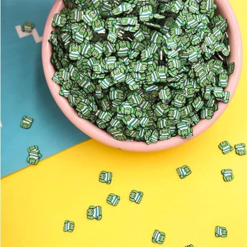 100g/lot Animal Frog Slice Polymer Clay Sprinkles For Kids Diy Soft Clay Crafts Nail Art Scrapbook Decoration DIY Filler 5mm