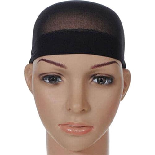 2Pcs Elastic Stretchable Hair Net Hair Mesh Wig Cap Hair Nets Wig Liner Hairnet Snood Glueless Dome Wig Cap