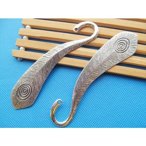 20pcs Antique Silver tone/Antique Bronze Fingerprint Hair Kanzashi/Bookmark Pendant Charm/Finding,DIY Jewelry Accessory