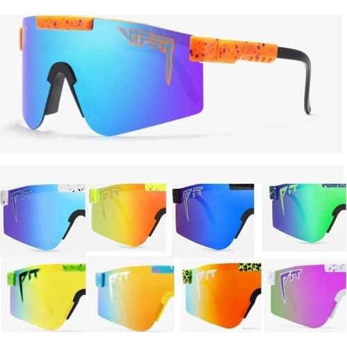 2021 new BRAND Mirrored lens pit viper Sunglasses Unisex polarized men women sport goggle tr90 frame UV400 25colors