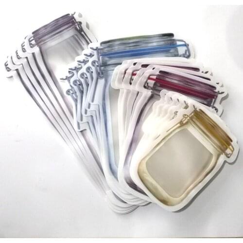 5Pcs/set Food Storage Bag Preservation Reusable Fridge Freezing Food Mason Bottle for Dried Fruit Candy Cookies Food Container