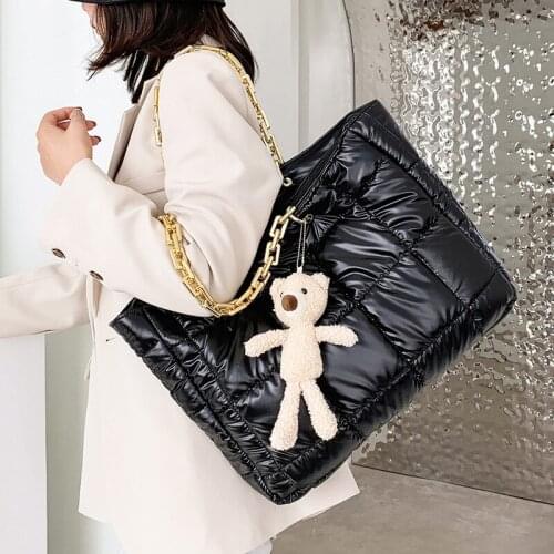 Brand Designer Plaid Quilted Womens Shoulder Bag Fashion Chain Handbag Large Square Crossbody Bag