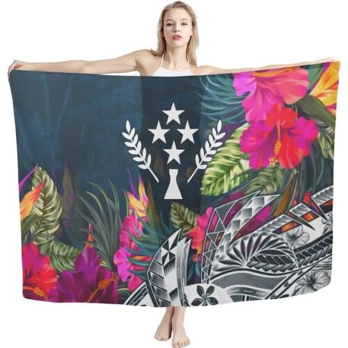 Polynesia Style Design Women Outdoor Beach Sunscreen Sarong Scarf Shawl Scarf Print On Demand